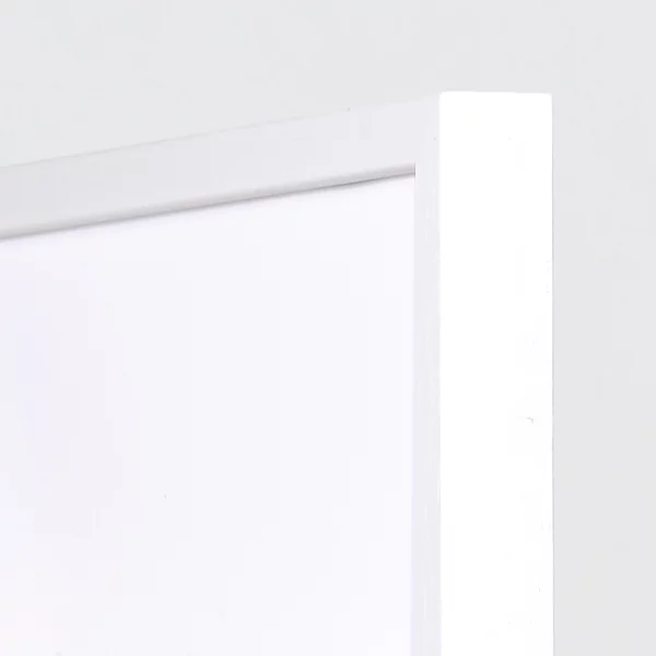 Cadre en bois Bourgogne sur mesure blanc | verre standard (2 mm)