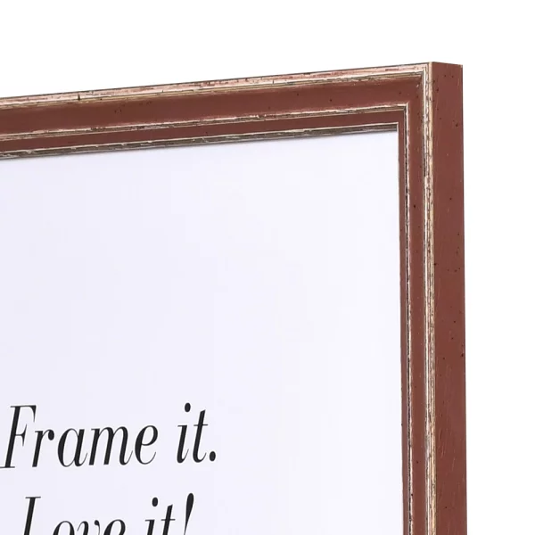 Cadre en bois Dijon sur mesure brun | verre standard (2 mm)
