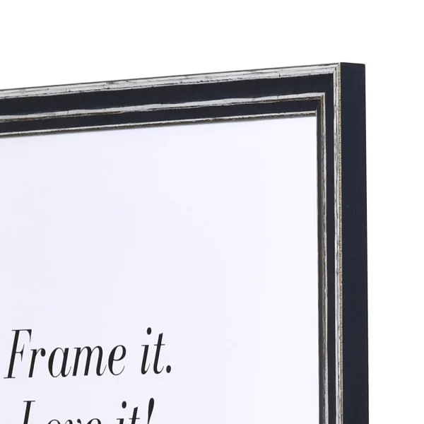 Cadre en bois Dijon sur mesure gris | verre standard (2 mm)