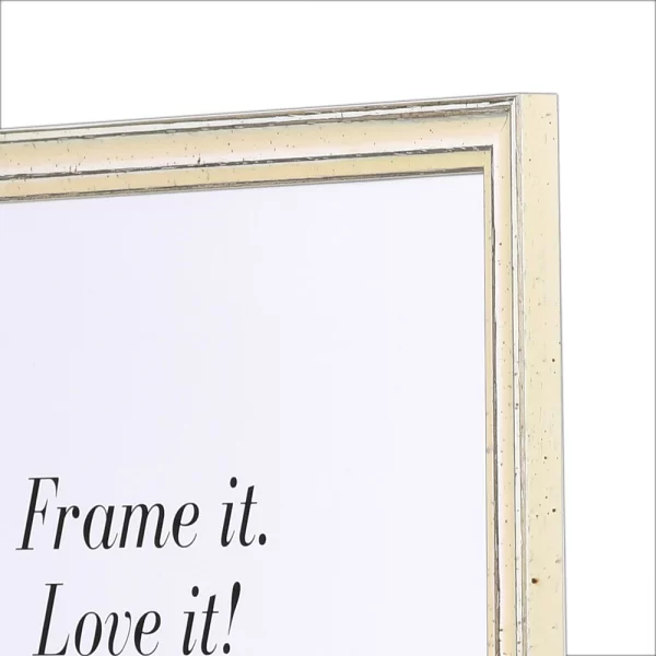 Cadre en bois Dijon sur mesure blanc | verre standard (2 mm)
