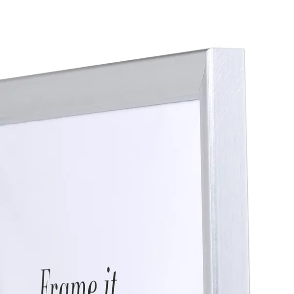Cadre en bois Périgueux sur mesure argent | verre standard (2 mm)