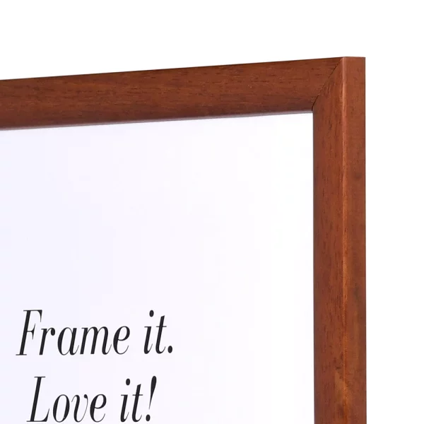 Holz Bilderrahmen Paris Maßanfertigung braun | Normalglas (2 mm)