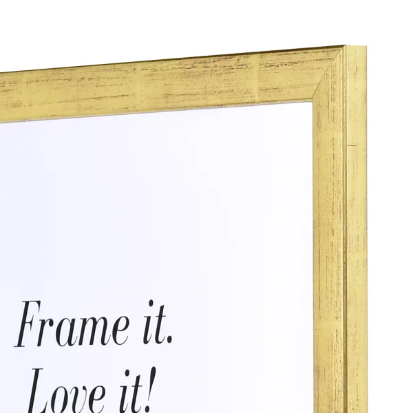 Holz Bilderrahmen Paris Maßanfertigung gold | Normalglas (2 mm)