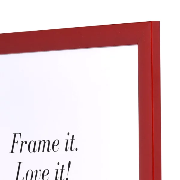 Holz Bilderrahmen Paris 70x100 cm | rot hochglanz | ohne Glas, mit Rückwand