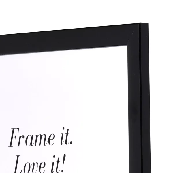 Holz Bilderrahmen Paris 70x100 cm | schwarz hochglanz | ohne Glas, mit Rückwand