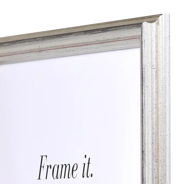 Holz Bilderrahmen Saint-Pierre 10x10 cm | silber | Normalglas (2 mm)