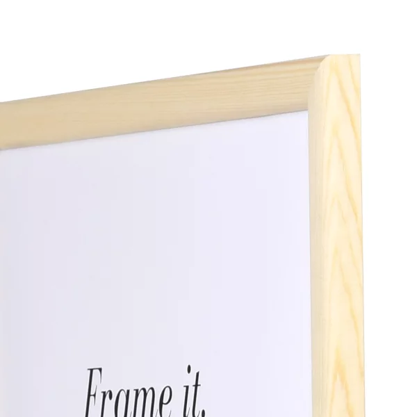 Holz-Bilderrahmen Drancy Sonderzuschnitt natur | Normalglas (2 mm)