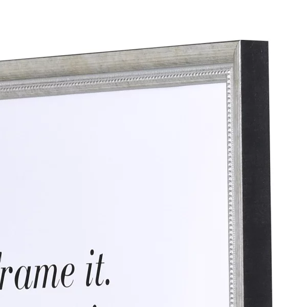 Holz Bilderrahmen Marsac 25x70 cm | silber | Normalglas (2 mm)