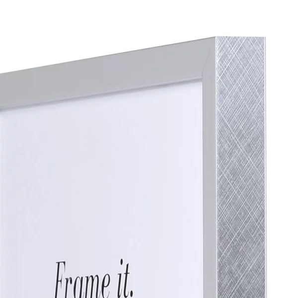 Cadre en bois Figari sur mesure argent | verre standard (2 mm)
