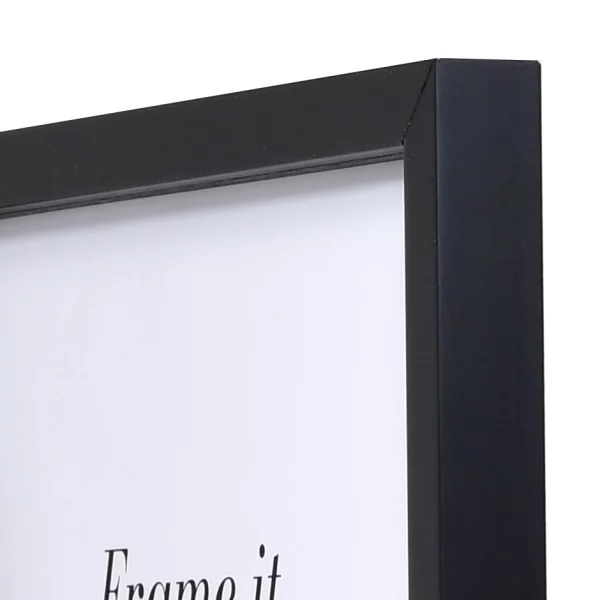 Cadre 3D en bois Figari sur mesure noir | verre standard (2 mm)