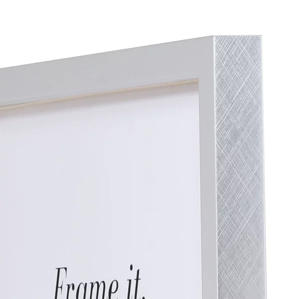Cadre 3D en bois Figari sur mesure argent | verre standard (2 mm)