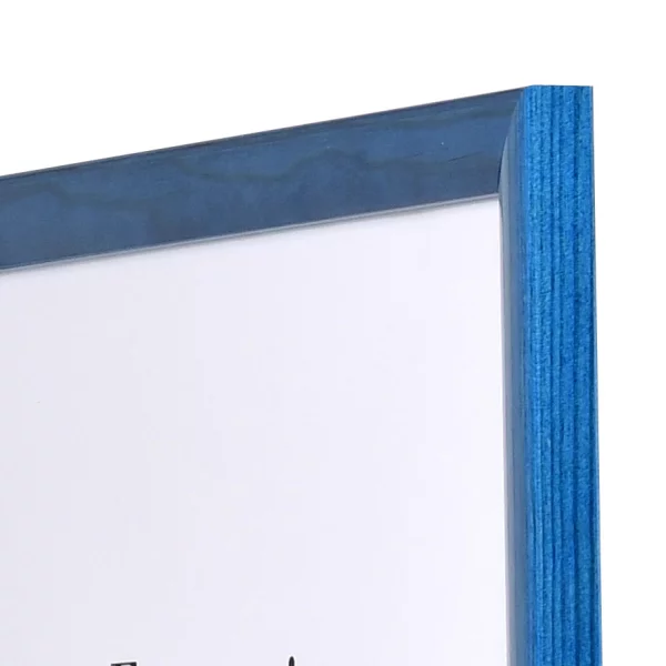 Holzrahmen Korsika Massanfertigung blau | Normalglas (2 mm)