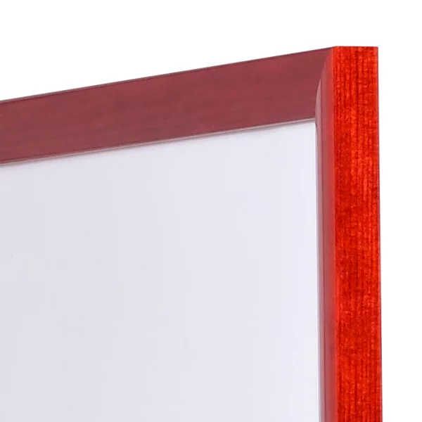 Holz Bilderrahmen Korsika 10x10 cm | rot | Normalglas (2 mm)