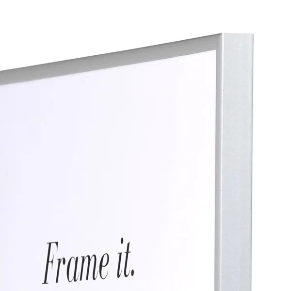 Kunststoff Bilderrahmen ART Maßanfertigung Silber matt | Normalglas (2 mm)