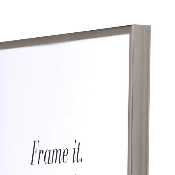 Kunststoff Bilderrahmen ART 30x40 cm | Platin | Normalglas (2 mm)