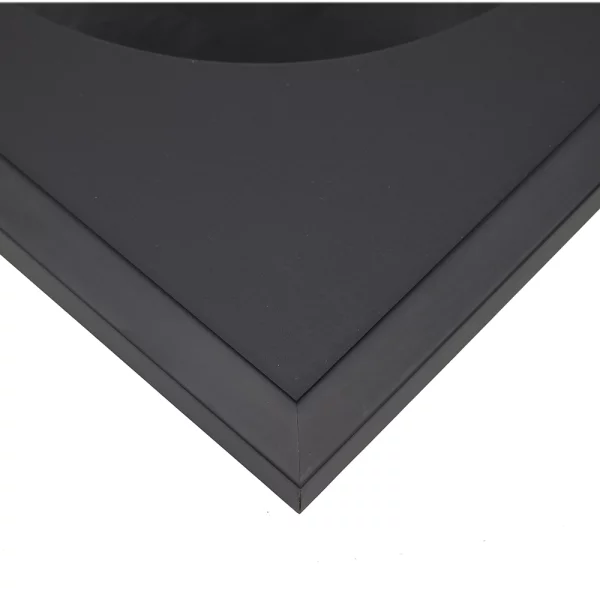 Holz Bilderrahmen Figari für Vinyl-Schallplatten 40x40 cm | Schwarz | Normalglas (2 mm)