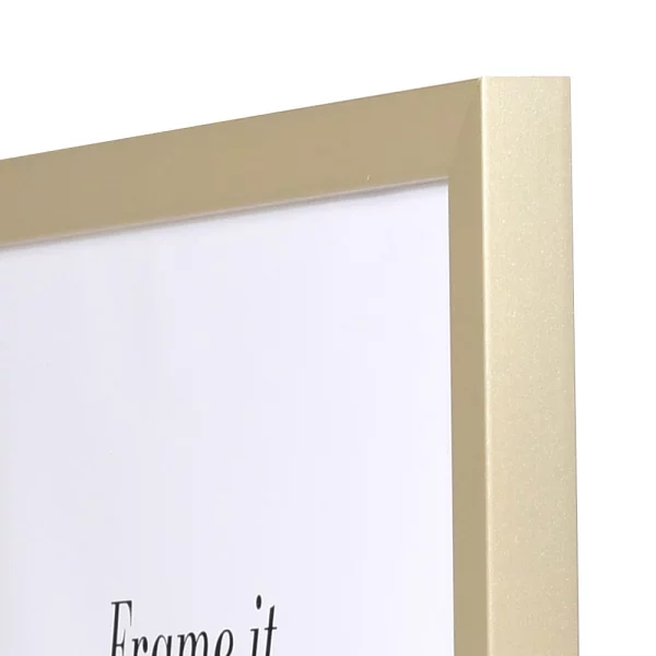 Cadre en bois Top Cube sur mesure or | verre antireflet mat (2 mm)