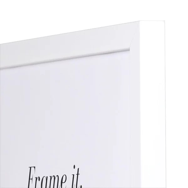 Cadre en bois Top Cube sur mesure blanc | verre standard (2 mm)