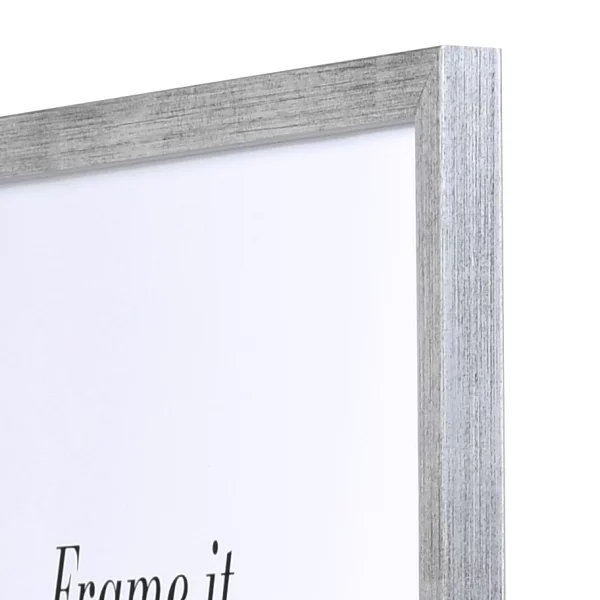 Holz Bilderrahmen Top Pro S 10x10 cm | silber | Normalglas (2 mm)