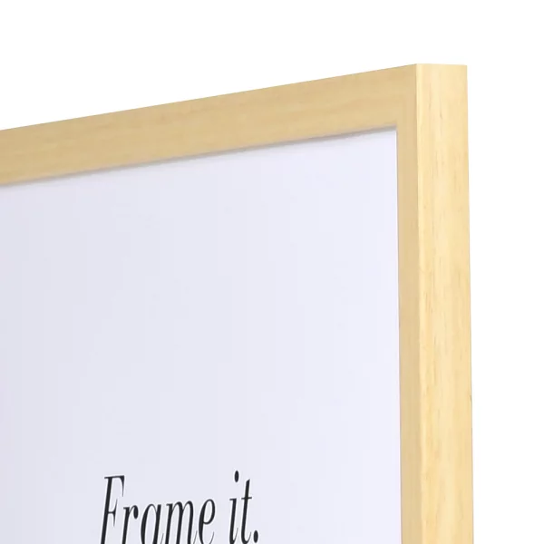 Holz Bilderrahmen Top Pro S Maßanfertigung natur | Normalglas (2 mm)