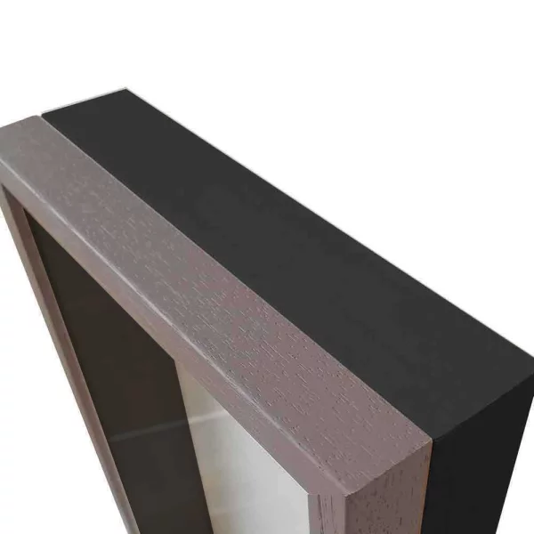 Cadre Unibox sur mesure brun-noir | verre standard (2 mm)