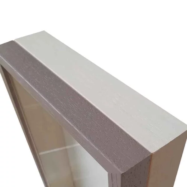 Cadre Unibox sur mesure brun-blanc | verre standard (2 mm)