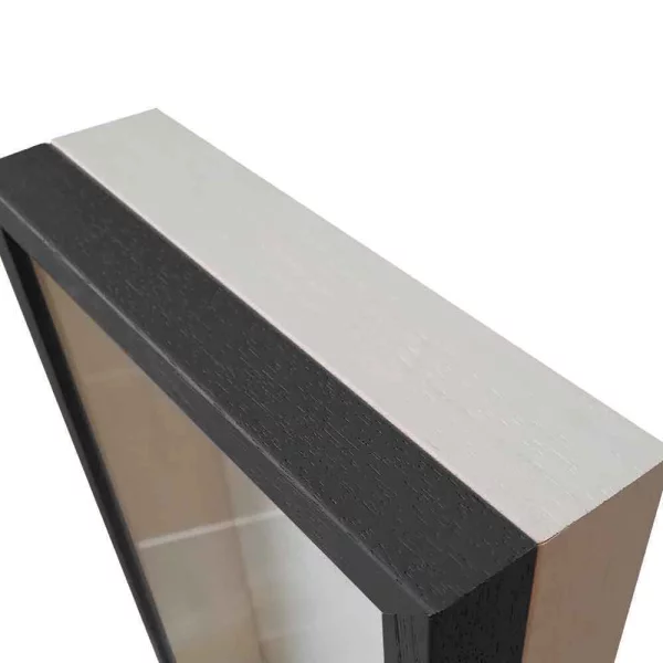 Cadre Unibox sur mesure gris-blanc | verre standard (2 mm)