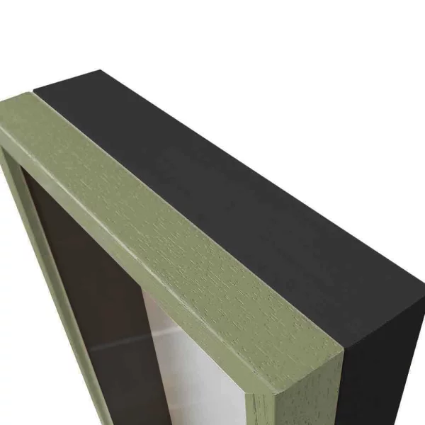 Cadre Unibox sur mesure vert noir | verre standard (2 mm)