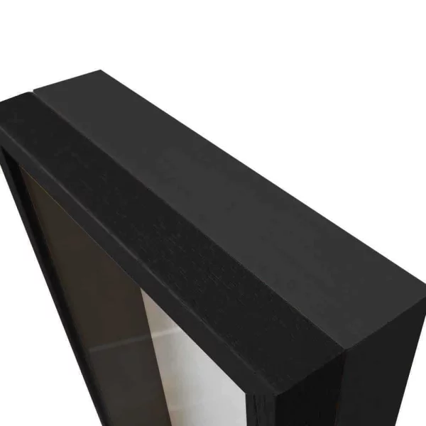 Cadre Unibox sur mesure noir-noir | verre standard (2 mm)