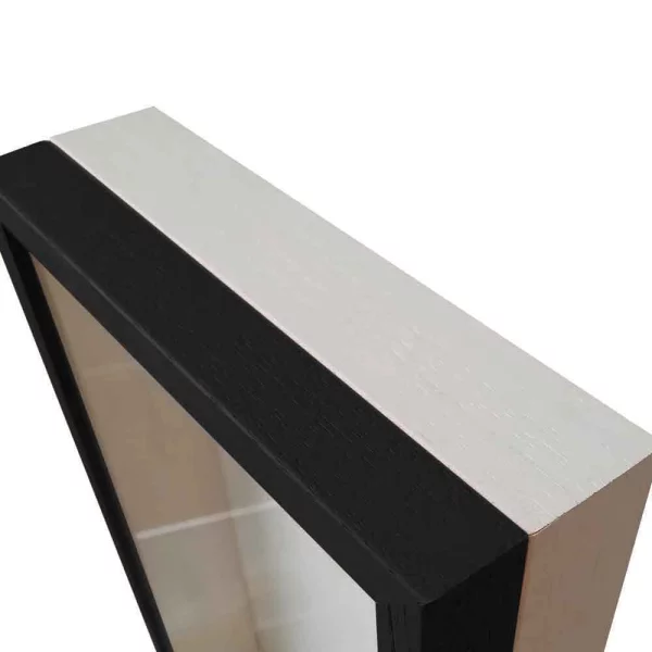 Cadre Unibox sur mesure noir-blanc | verre standard (2 mm)