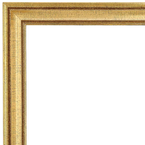 Barockrahmen Littau nach Mass antikgold quer geritzt | Normalglas (2 mm)