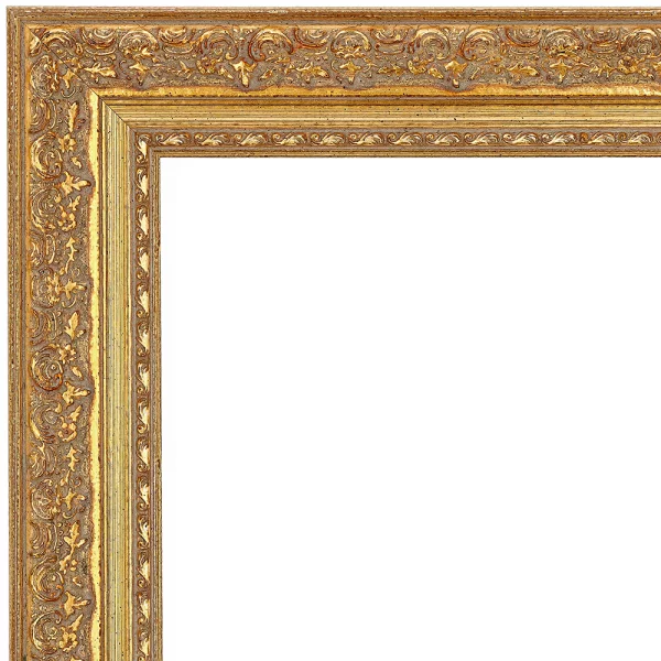 Barockrahmen Pratteln 20x30 cm | altgold verziert, flaemischer Barock | Normalglas (2 mm)