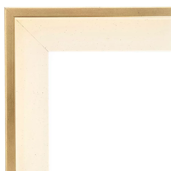 Schattenfugenrahmen Schlieren 20x30 cm | Messing auf Perlweiß | Leerrahmen (ohne Glas und Rückwand)