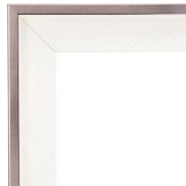 Schattenfugenrahmen Schlieren 20x30 cm | Stahlgrau auf Perlweiß | Leerrahmen (ohne Glas und Rückwand)