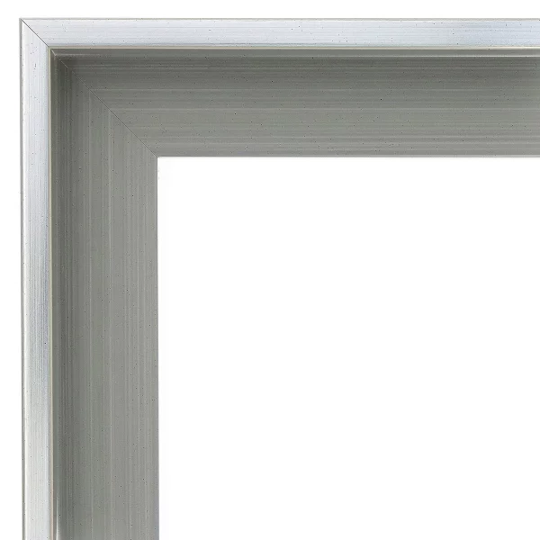 Schattenfugenrahmen Schlieren nach Maß Silber auf lichtem Grau | Leerrahmen (ohne Glas und Rückwand)
