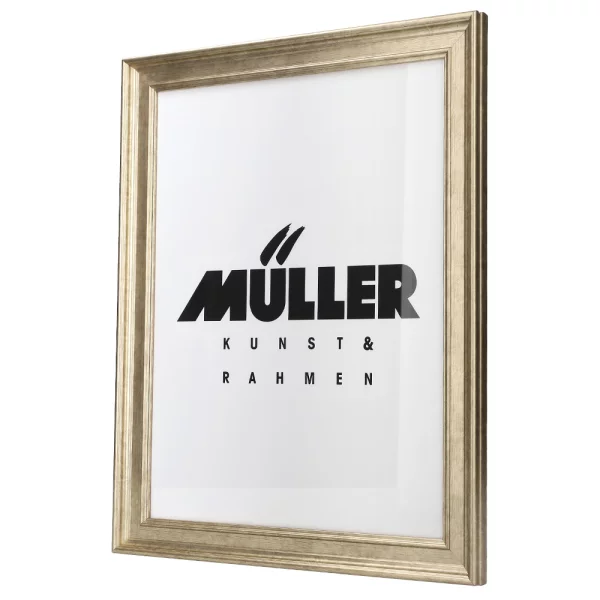 Cadre en bois Brême 18x24 cm | or blanc | verre standard (2 mm)