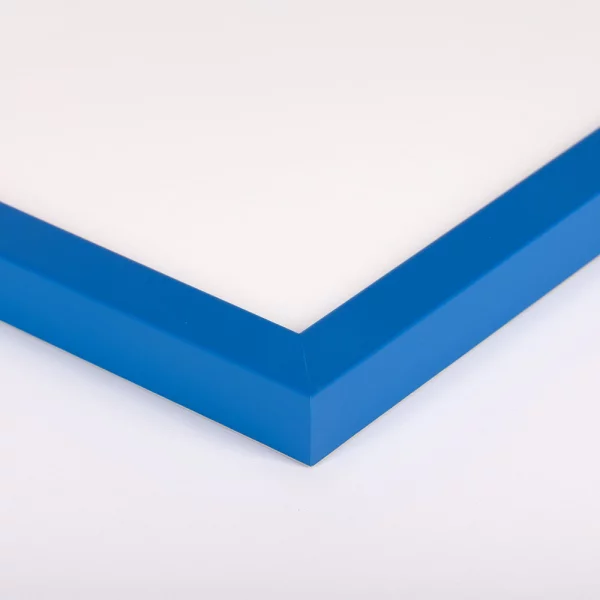 Holz Bilderrahmen Berlin nach Maß Marineblau | Antireflexglas mattiert (2 mm)