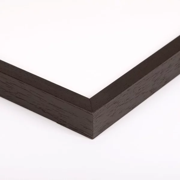 Cadre en bois Bavière sur mesure noir brun | verre standard (2 mm)
