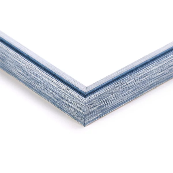 Cadre en bois Francfort sur mesure bleu | verre antireflet mat (2 mm)