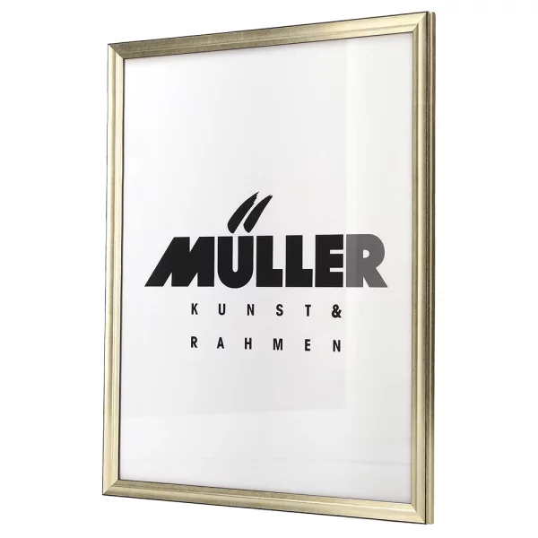 Cadre en bois Saxe Anhalt sur mesure champagne | verre antireflet mat (2 mm)