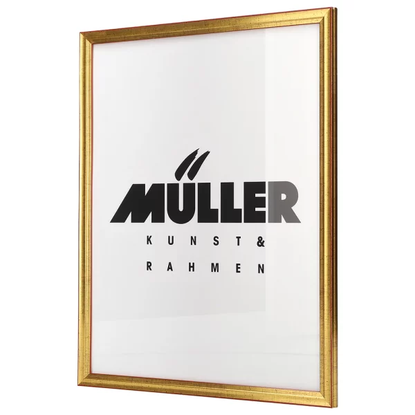 Cadre en bois Saxe Anhalt sur mesure or rouge antique | verre antireflet mat (2 mm)