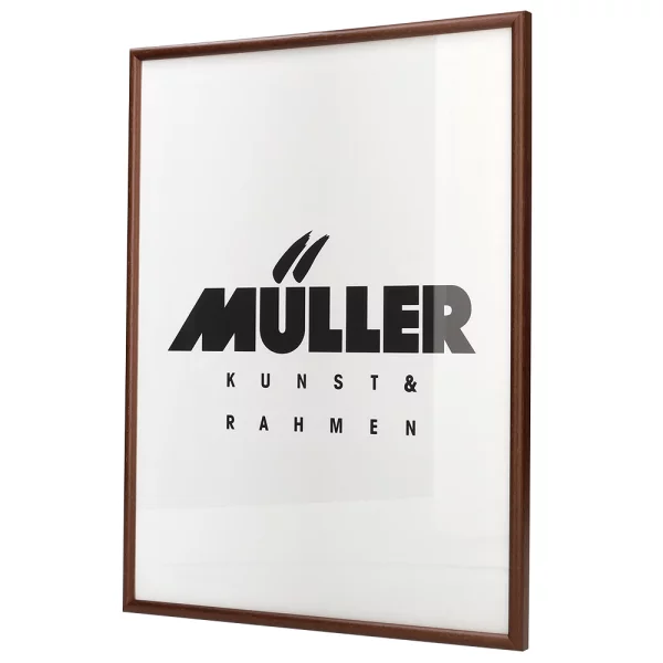 Holz Bilderrahmen Hessen 10x10 cm | Braun | Normalglas (2 mm)