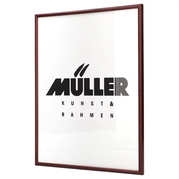 Cadre en bois Hesse sur mesure acajou | verre standard (2 mm)