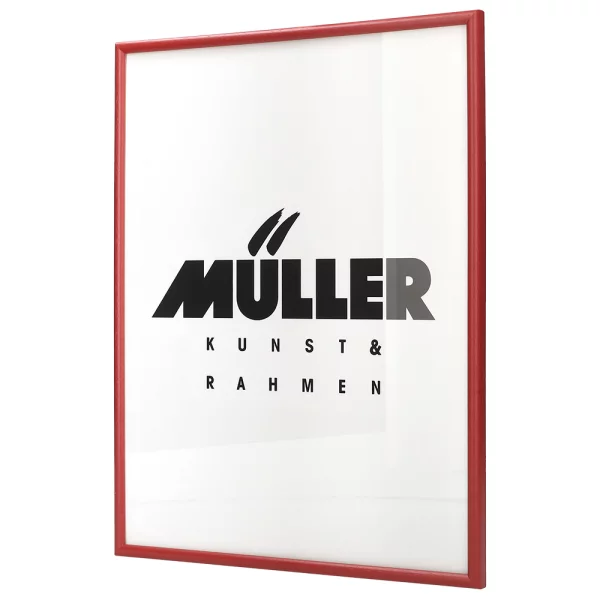 Cadre en bois Hesse sur mesure rouge tulipe | verre standard (2 mm)