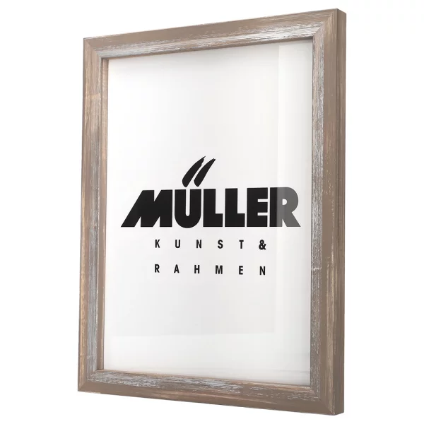 Holz-Bilderrahmen Rodgau nach Mass Hellbraun | Normalglas (2 mm)