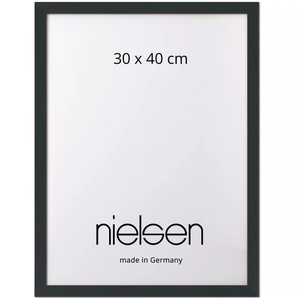 Holz-Bilderrahmen Loft 15 50x70 cm | Schwarz | Normalglas (2 mm)