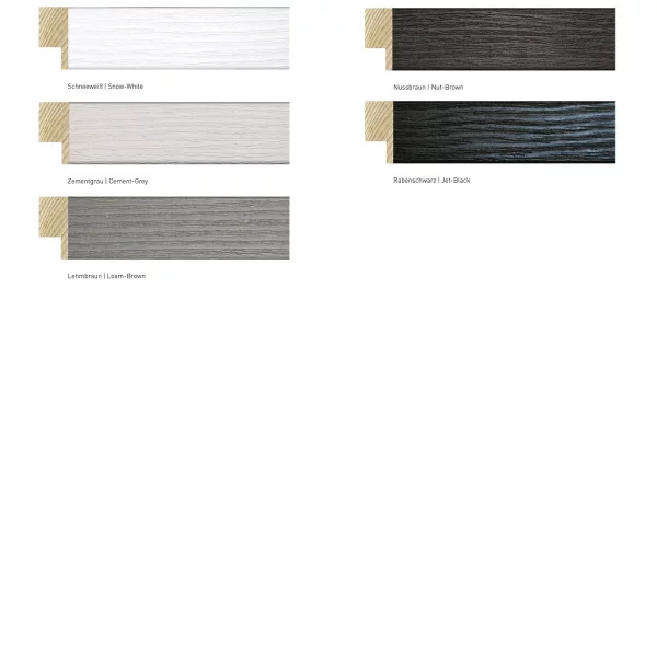 Holz-Bilderrahmen Loft 20x20 21x29,7 cm (A4) | Schwarz | Normalglas (2 mm)