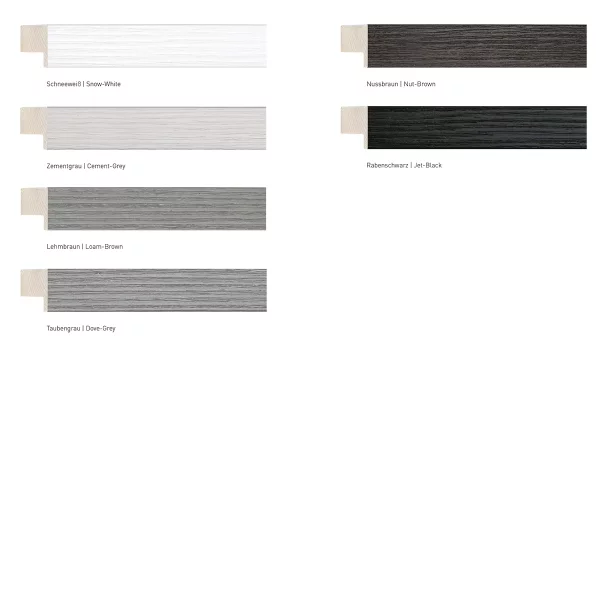 Holz-Bilderrahmen Loft 14 50x70 cm | Schwarz | Normalglas (2 mm)