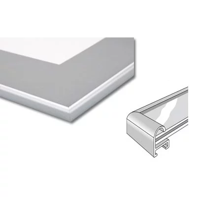 Alu Bilderrahmen Profil 7 21x29,7 cm (A4) | Gold | Normalglas (2 mm)
