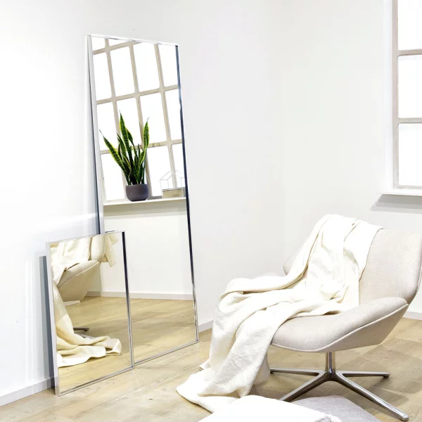 Wandspiegel Alurahmen Alpha - 50x150 cm 50x150 cm | Silber glänzend | Spiegel (2 mm)